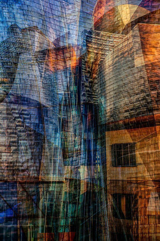 Decomposition White Modern Wood Framed Art Print with Double Matting by Della Latta, Massimo