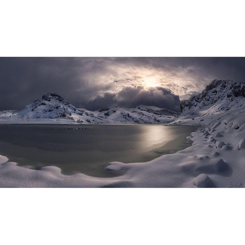 The Light Black Modern Wood Framed Art Print by I. Cuadrado, Juan