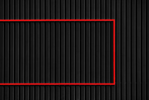 Red Over Black White Modern Wood Framed Art Print with Double Matting by Hawerkamp, Hans-Wolfgang