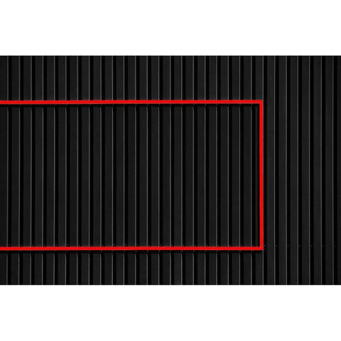 Red Over Black Black Modern Wood Framed Art Print with Double Matting by Hawerkamp, Hans-Wolfgang