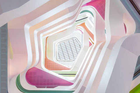 This Way - That Way - Or Maybe This Way White Modern Wood Framed Art Print with Double Matting by Doyle, Renee