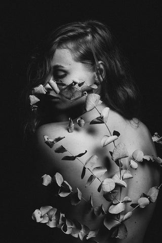 Untitled Black Ornate Wood Framed Art Print with Double Matting by Vasilenko, Artem