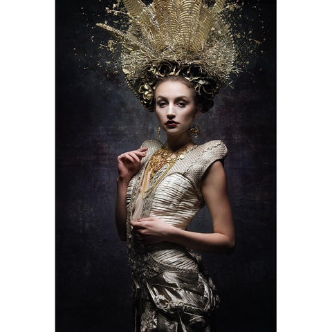 The Priestess Black Modern Wood Framed Art Print with Double Matting by Siegart