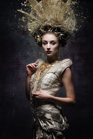 The Priestess Black Ornate Wood Framed Art Print with Double Matting by Siegart