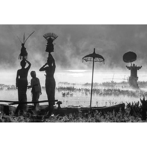 Devotion Black Modern Wood Framed Art Print by Van Der, Anges