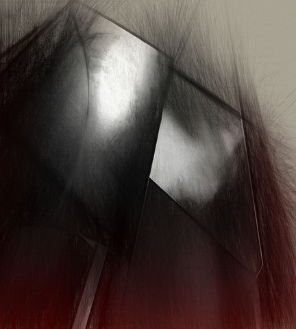 Acciaio Colorato White Modern Wood Framed Art Print with Double Matting by Claes, Gilbert