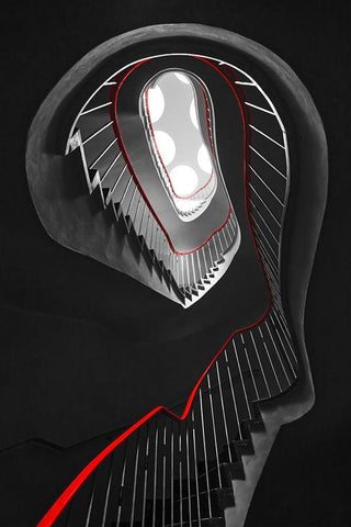 Illusion Black Ornate Wood Framed Art Print with Double Matting by Schulz, Alexej