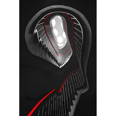 Illusion Black Modern Wood Framed Art Print by Schulz, Alexej