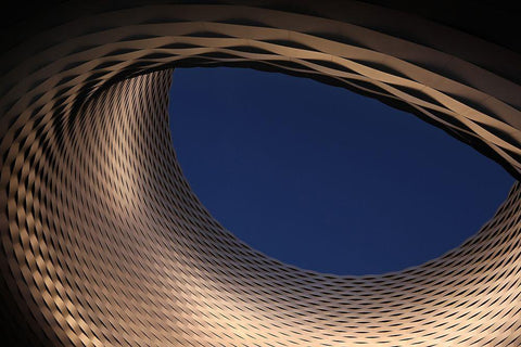 Blue Eye Black Ornate Wood Framed Art Print with Double Matting by Hawerkamp, Hans-Wolfgang