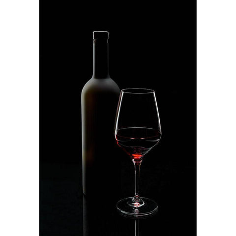Red Wine Black Modern Wood Framed Art Print with Double Matting by Smirnov, Sergei