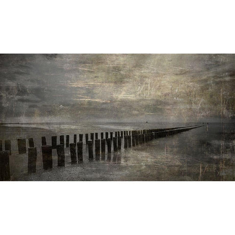 Impression Of Domburg Black Modern Wood Framed Art Print by Dingemans, Saskia