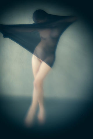 Stretch White Modern Wood Framed Art Print with Double Matting by Brackstone, Mel