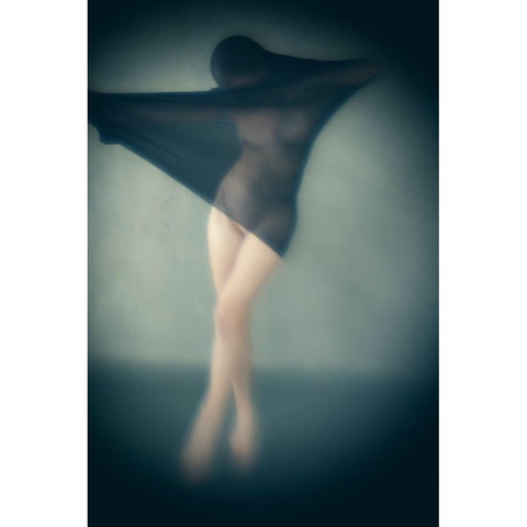 Stretch Black Modern Wood Framed Art Print by Brackstone, Mel