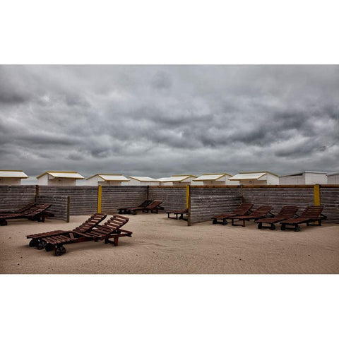 Waiting For The Sun Gold Ornate Wood Framed Art Print with Double Matting by Depaepe, Yvette