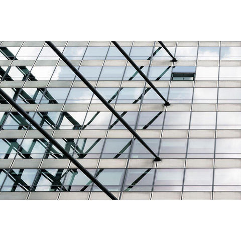 Open Window Black Modern Wood Framed Art Print with Double Matting by Van Son, Greetje