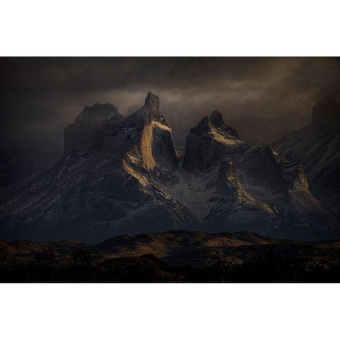 Towers Black Modern Wood Framed Art Print with Double Matting by Svoboda Mqep, Peter