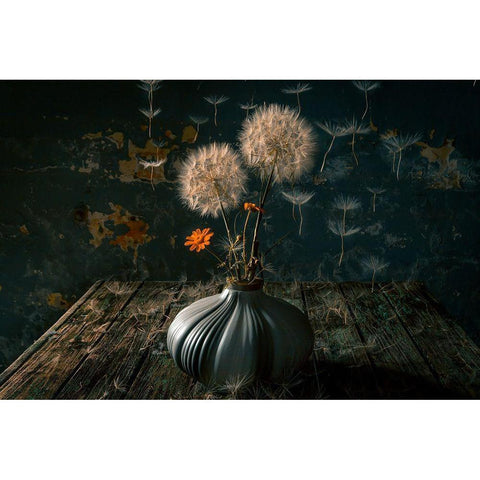 The Paratroopers Black Modern Wood Framed Art Print by Kazamil, Farid