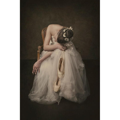 Ballerina Black Modern Wood Framed Art Print by Kayen-Mouthaan, Carola