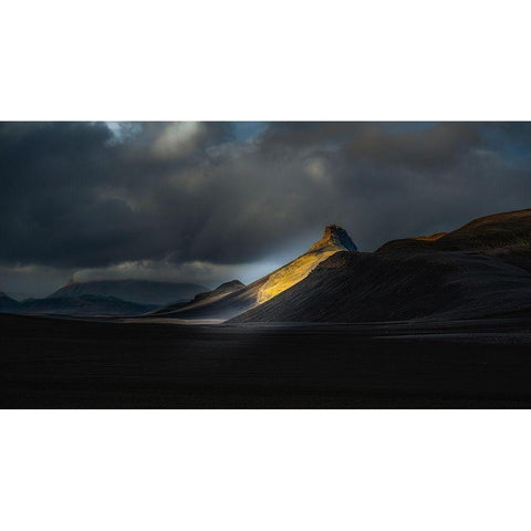 A?Aandsup3;Ristindur - Highlands Iceland White Modern Wood Framed Art Print by Olsson, Ronny