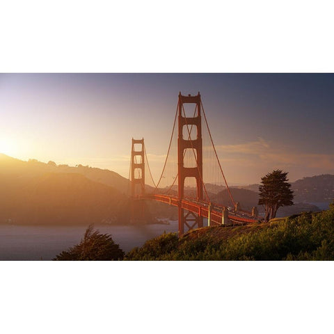 South Golden Gate. Gold Ornate Wood Framed Art Print with Double Matting by Pablo de, Juan