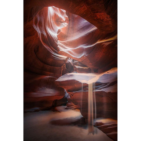 Antelope Sandfall Black Modern Wood Framed Art Print by Gamito, Clara