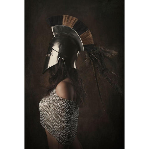 Lady Knight Black Modern Wood Framed Art Print with Double Matting by Kayen-Mouthaan, Carola