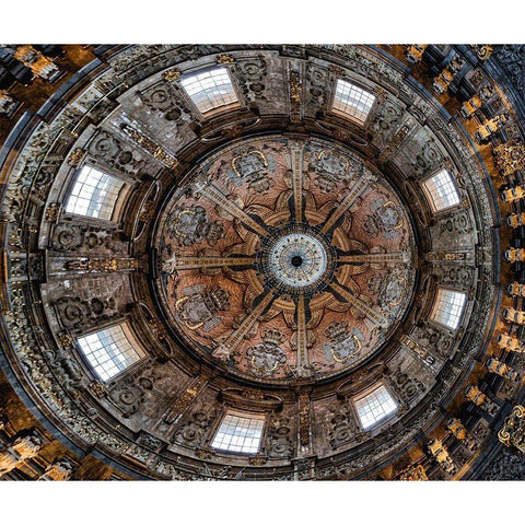 Vault In Perspective White Modern Wood Framed Art Print by Domont, Jois