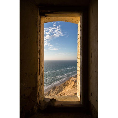 Sea View. Black Modern Wood Framed Art Print by Londal, Leif