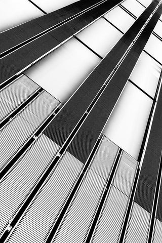 Diagonal Perspective White Modern Wood Framed Art Print with Double Matting by Van Son, Greetje