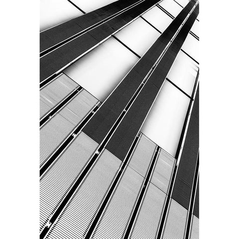 Diagonal Perspective Black Modern Wood Framed Art Print by Van Son, Greetje