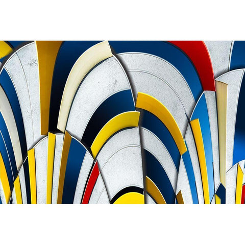 Hyperbolas White Modern Wood Framed Art Print by Vangindertael, Luc