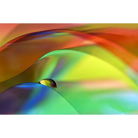 Color Cascade Black Modern Wood Framed Art Print with Double Matting by Westum, Heidi