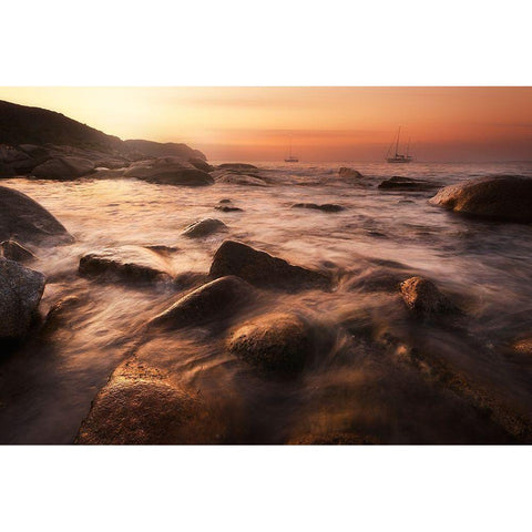 In The Morning Light Black Modern Wood Framed Art Print with Double Matting by Rebustini, Luca