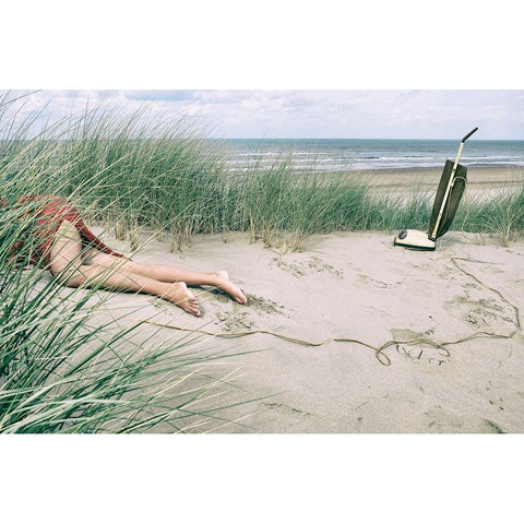 -Hoover- White Modern Wood Framed Art Print by Vink, Hans