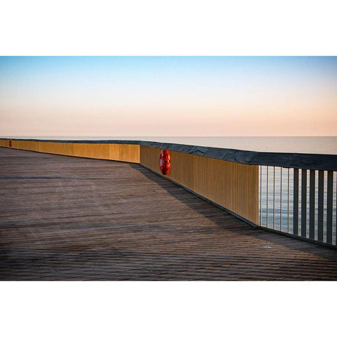 Pier White Modern Wood Framed Art Print by Wride, Linda