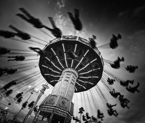 Wave Swinger Black Ornate Wood Framed Art Print with Double Matting by Fan, Yi