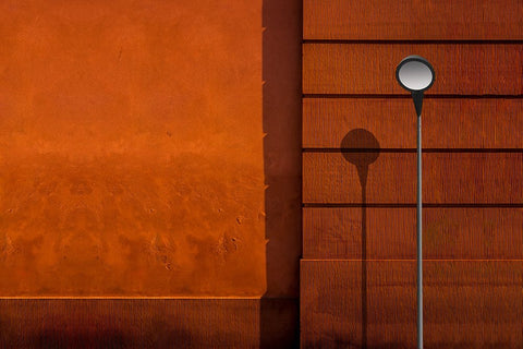 Orange Black Ornate Wood Framed Art Print with Double Matting by Schuster, Inge