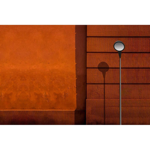 Orange White Modern Wood Framed Art Print by Schuster, Inge