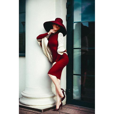 Elegance Is The Only Beauty That Never Fades Black Modern Wood Framed Art Print with Double Matting by Bolgov, Ruslan