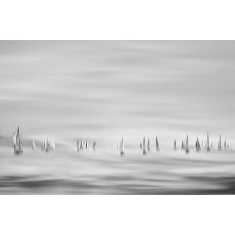 Untitled Black Modern Wood Framed Art Print with Double Matting by Brnelic, Tamara