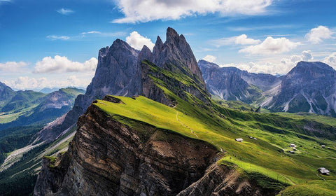 On The Edge Black Ornate Wood Framed Art Print with Double Matting by Krivec, Ales