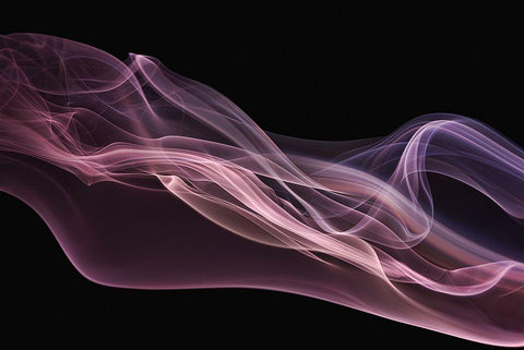 Floating Purple In Pink White Modern Wood Framed Art Print with Double Matting by Westum, Heidi