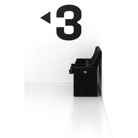 Choose A Number White Modern Wood Framed Art Print by van Son, Greetje