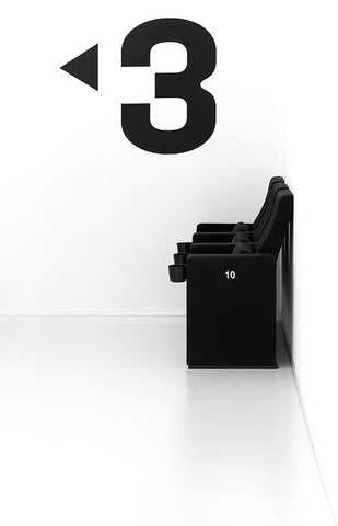 Choose A Number Black Ornate Wood Framed Art Print with Double Matting by van Son, Greetje