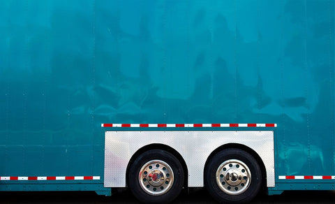 Bus - Abbot Kinney Festival Venice California White Modern Wood Framed Art Print with Double Matting by Orbach, Arnon