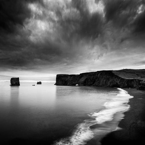 Black Steel In The Hour Of Chaos Black Modern Wood Framed Art Print with Double Matting by Digalakis, George