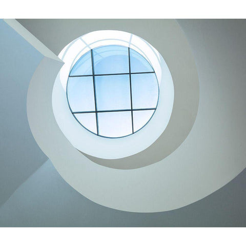 Looking Up White Modern Wood Framed Art Print by Wogeck, Marianne