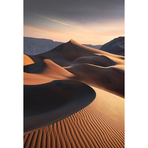 Badain Jaran Desert White Modern Wood Framed Art Print by Shanyewuyu