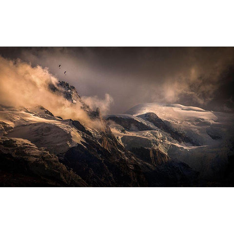 Boys With Unfolded Wings Gold Ornate Wood Framed Art Print with Double Matting by Svoboda Mqep, Peter