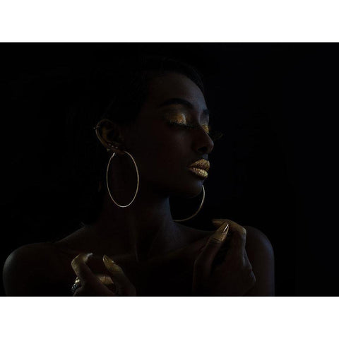 Untitled Gold Ornate Wood Framed Art Print with Double Matting by Eichelberg, Amnon